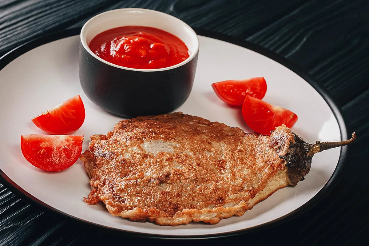 Tortang talong, one of the most common Filipino dishes