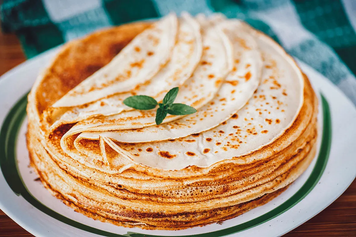 Balkan Food Stack of palacinke
