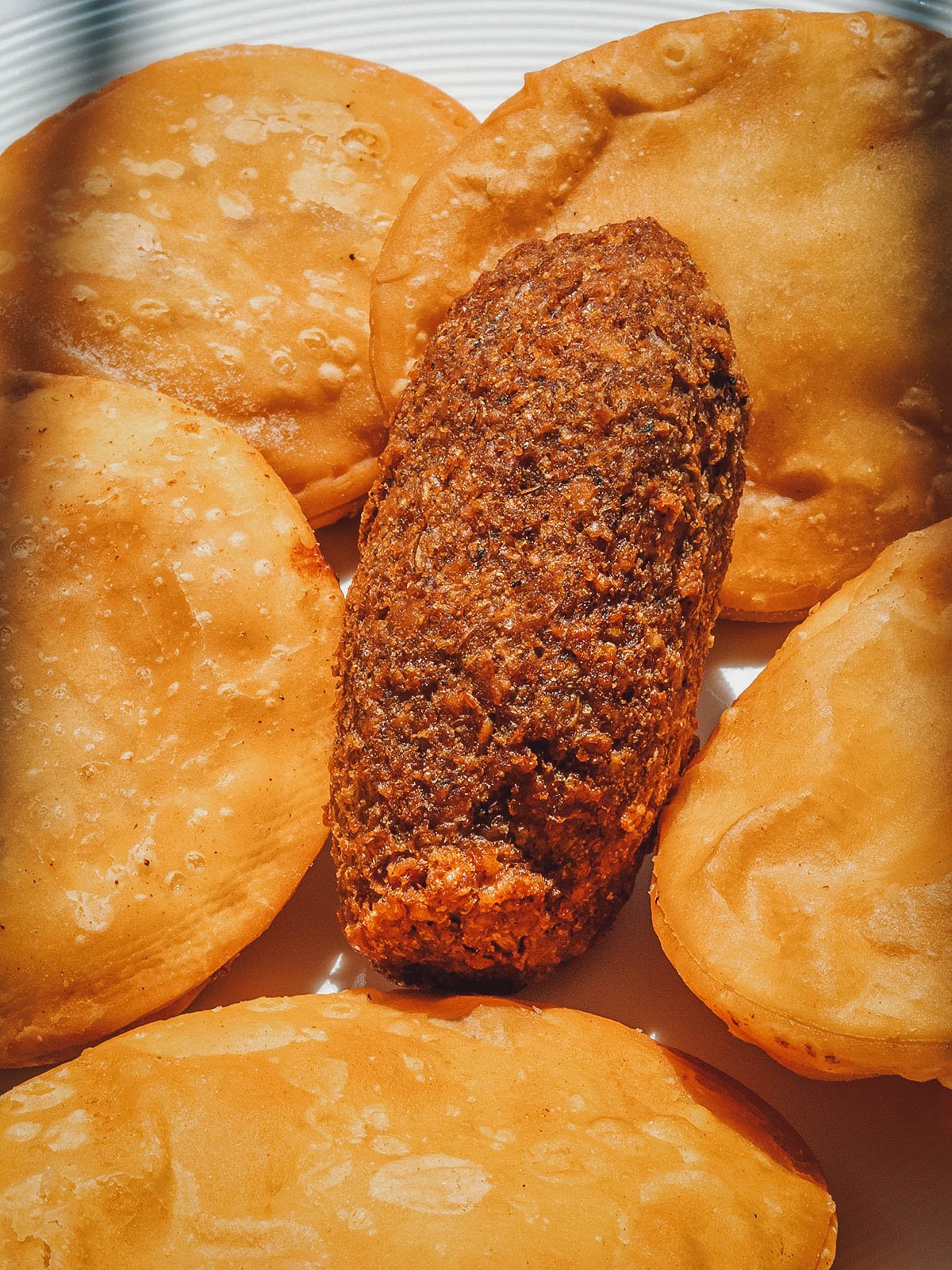 Kipe, a bulgur roll dish in the Dominican Republic