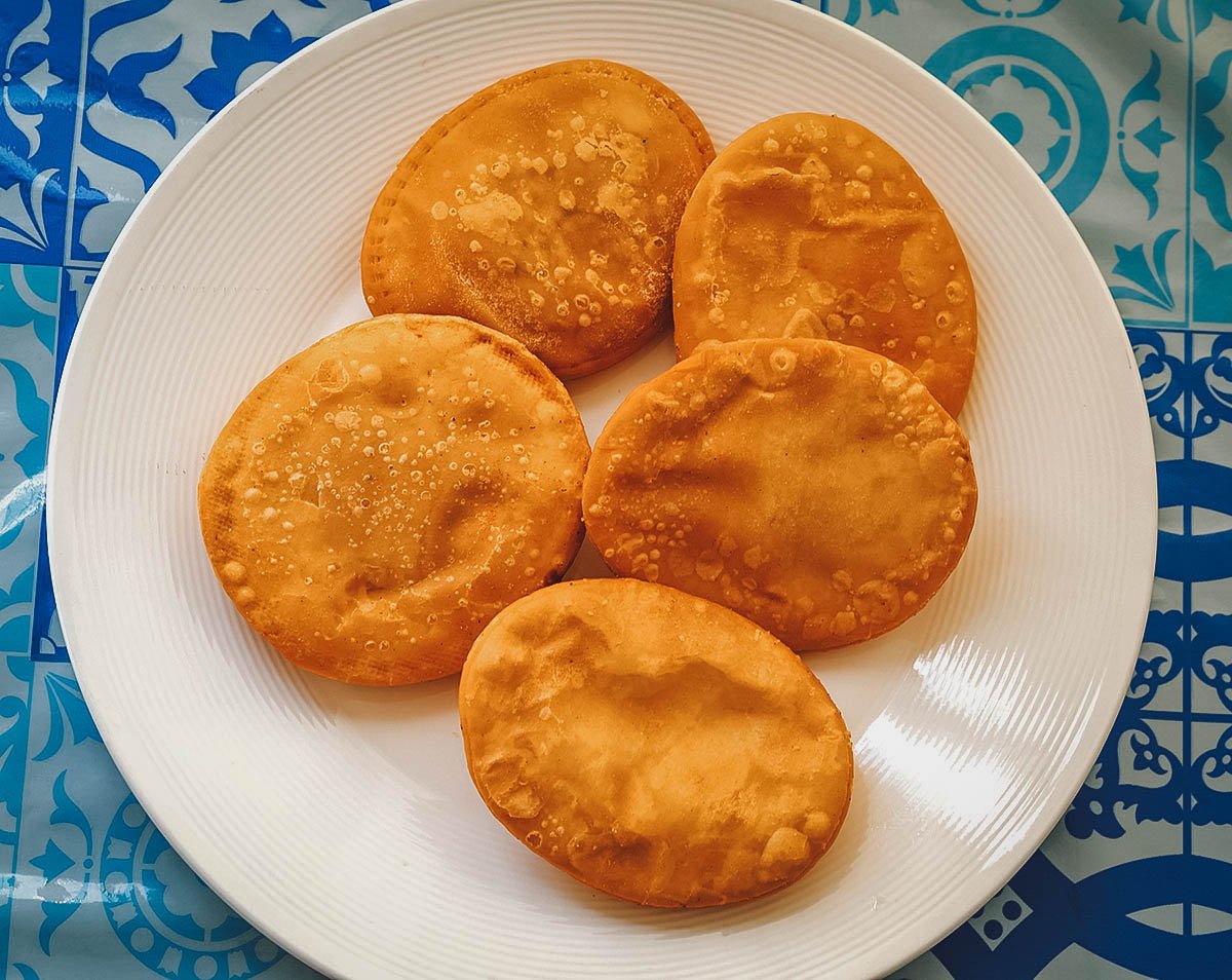 Pastelitos, a popular street food in the Dominican Republic