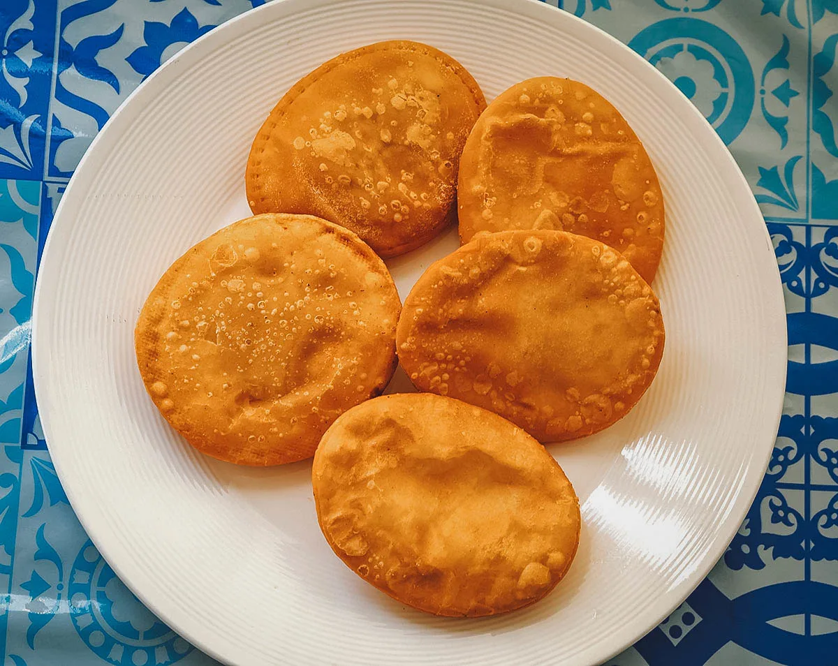 Pastelitos, a popular street food in the Dominican Republic