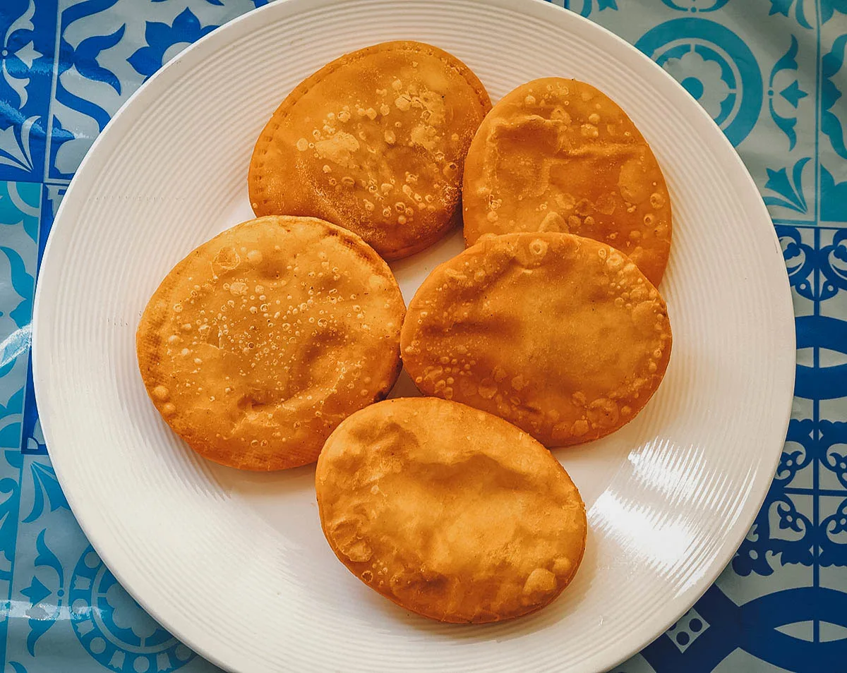 Dominican Food Pastelitos, a popular street food in the Dominican Republic