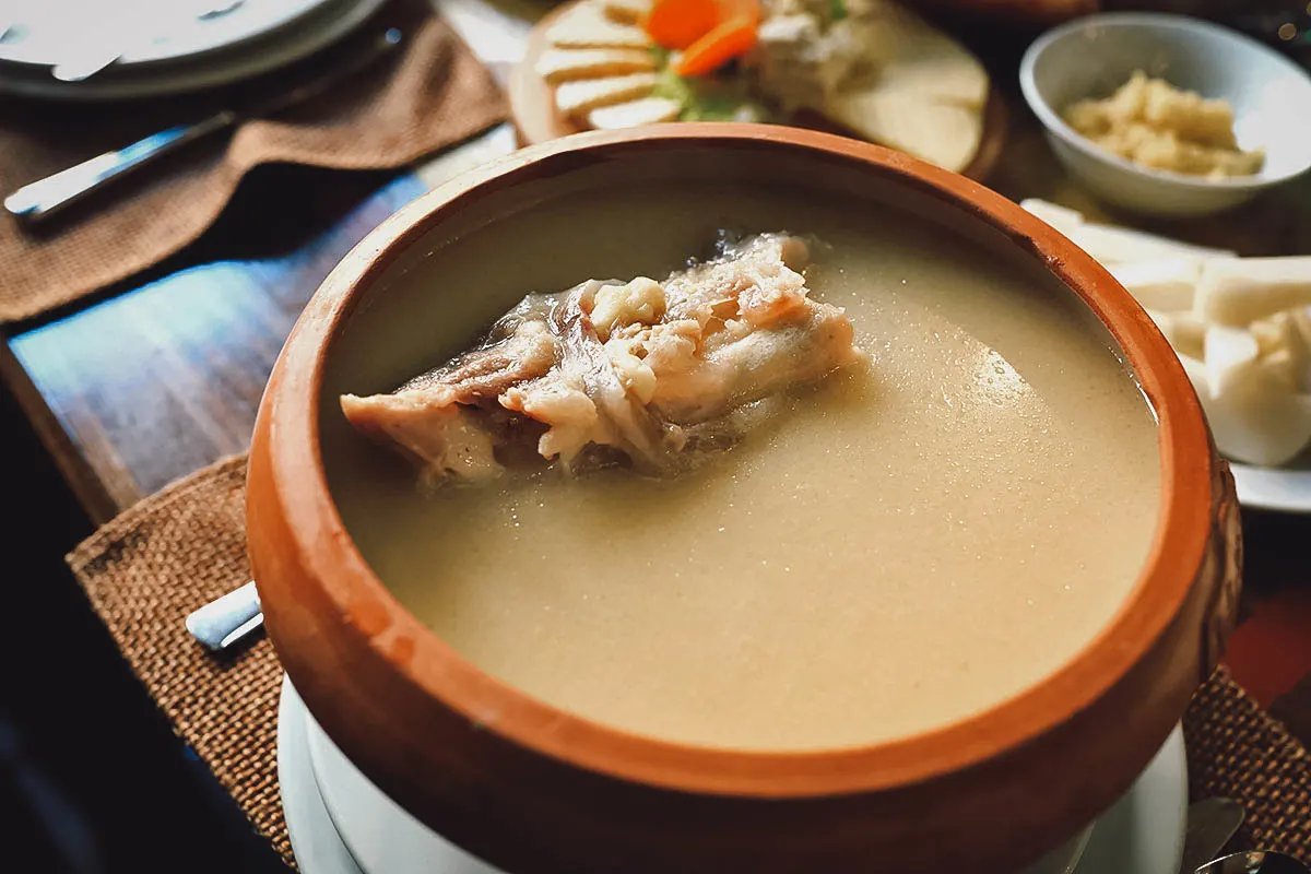 Khashi, a traditional Georgian food made with boiled cow parts