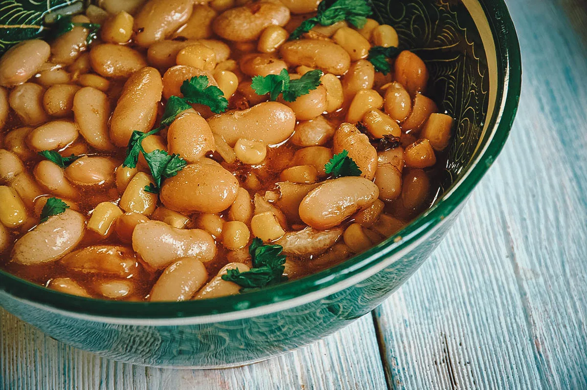 Kenyan Food Githeri, a Kenyan staple made with maize and beans