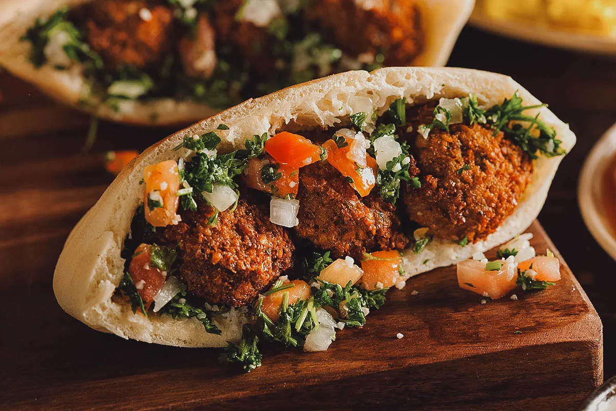 Lebanese Food Falafel in pita