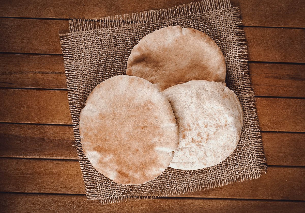 Trio of pita bread