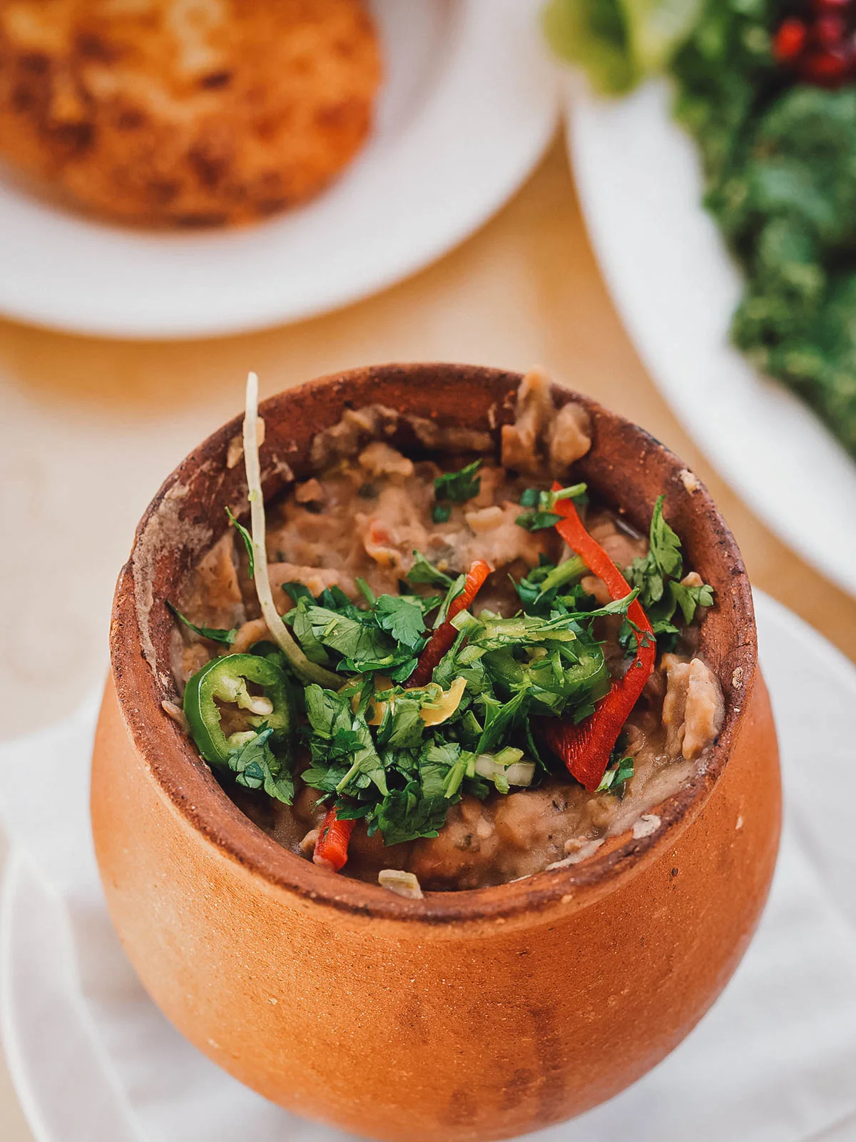 Georgian Food Lobio, a Georgian bean soup made with kidney beans
