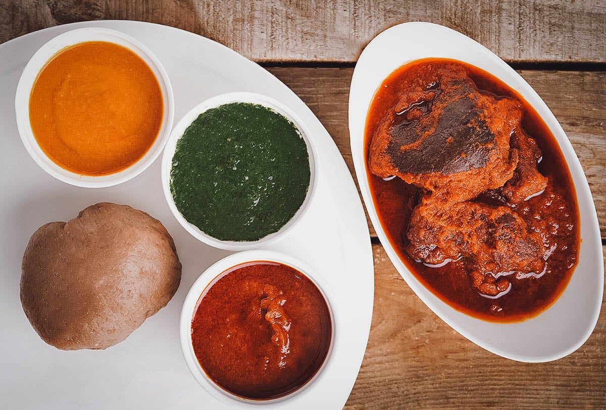 Amala and Ewedu