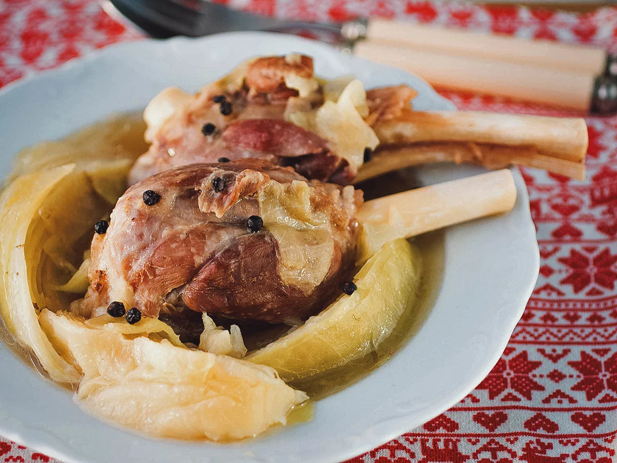 Norwegian Food Farikal, a Norwegian national dish made with lamb