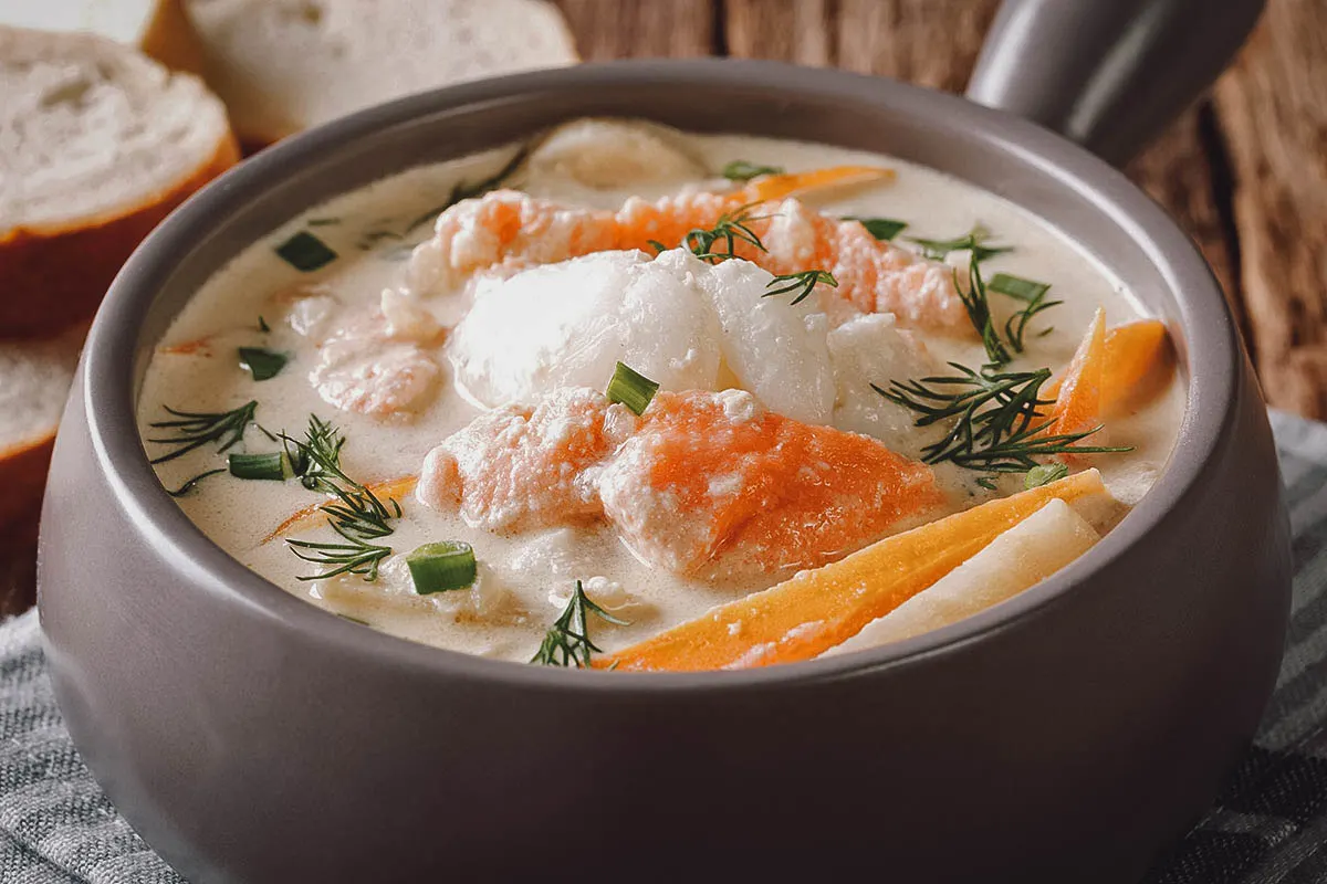Fiskesuppe, a creamy Norwegian soup