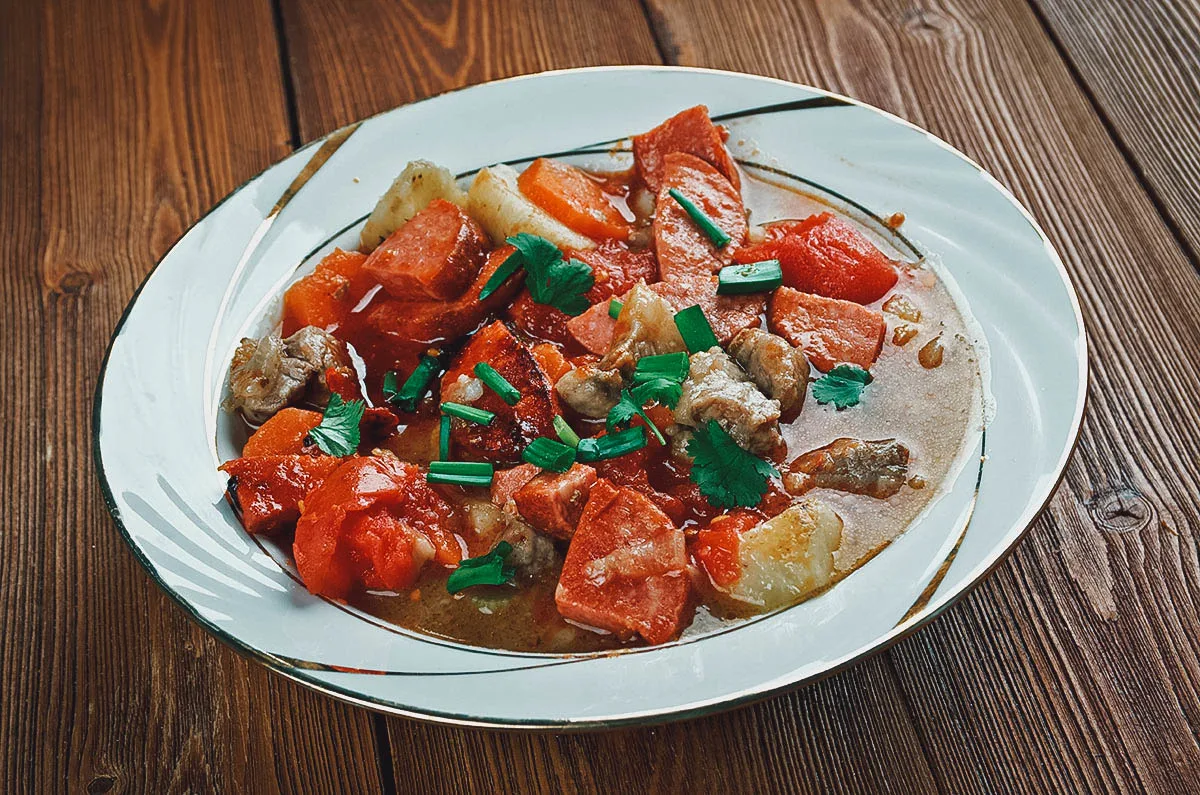 Norwegian Food Lapskaus, a Norwegian meat stew