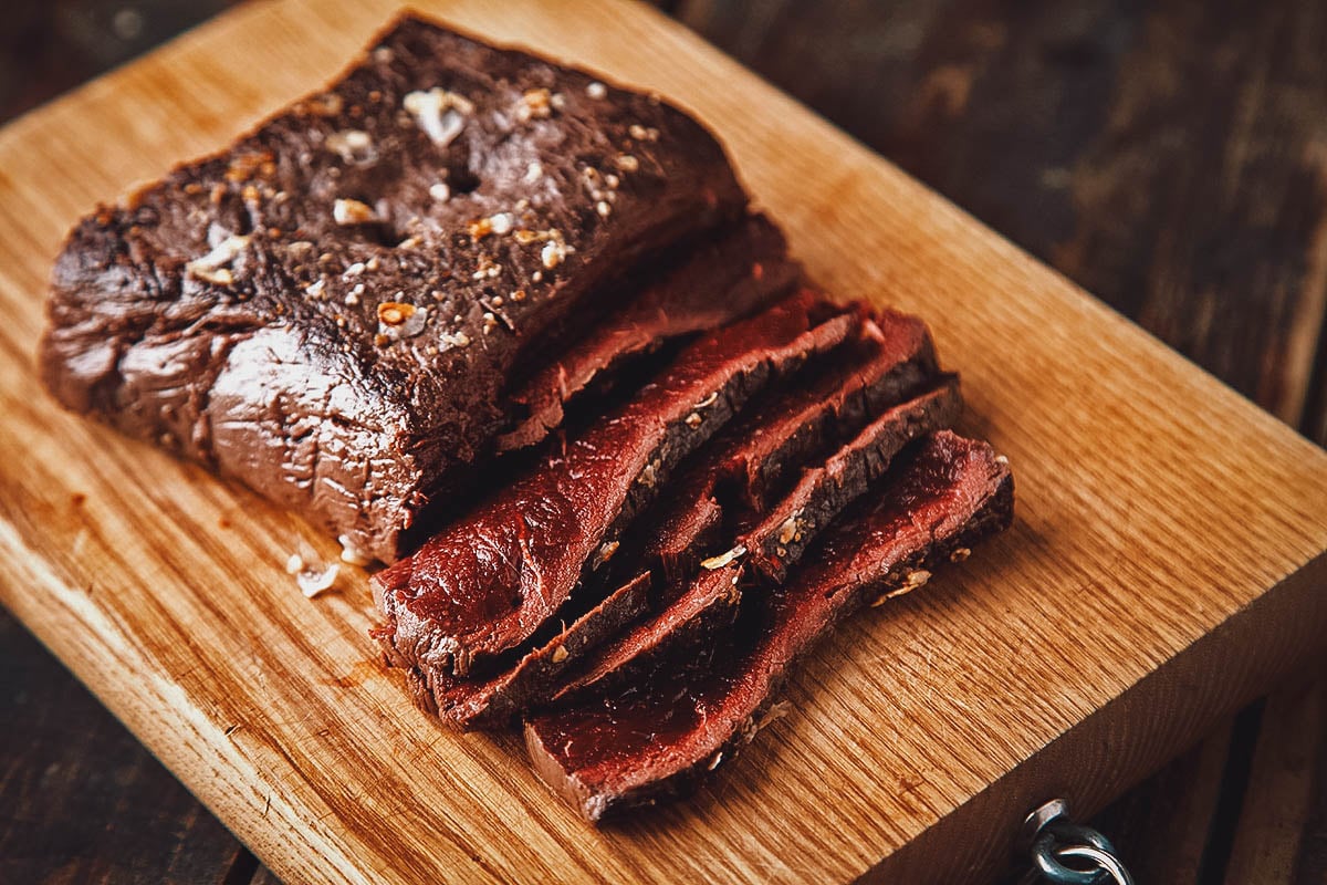 Norwegian whale steak