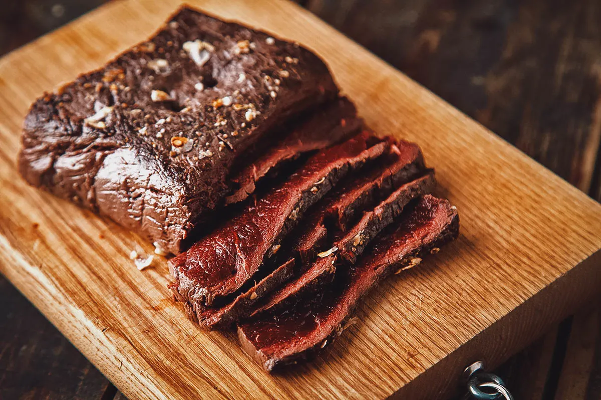 Norwegian whale steak