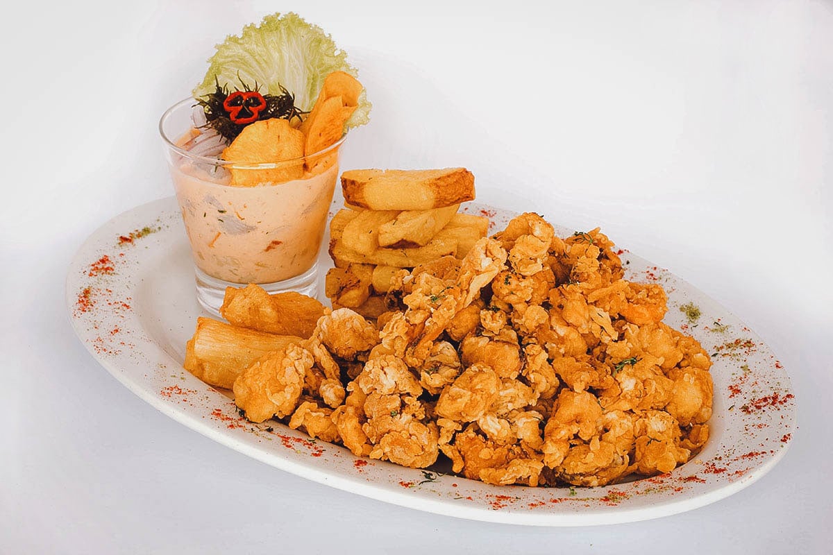 Chicharrones de pescado or Peruvian fish fritters