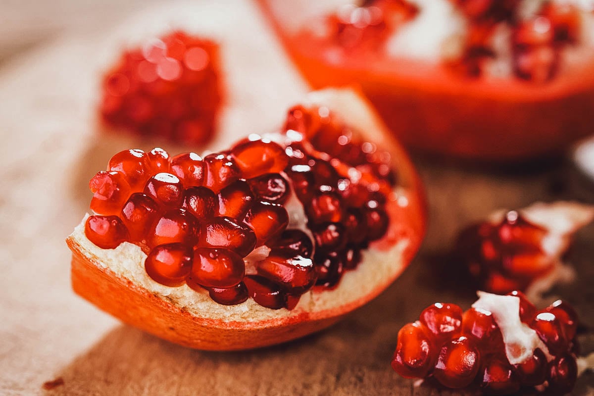 Open pomegranate