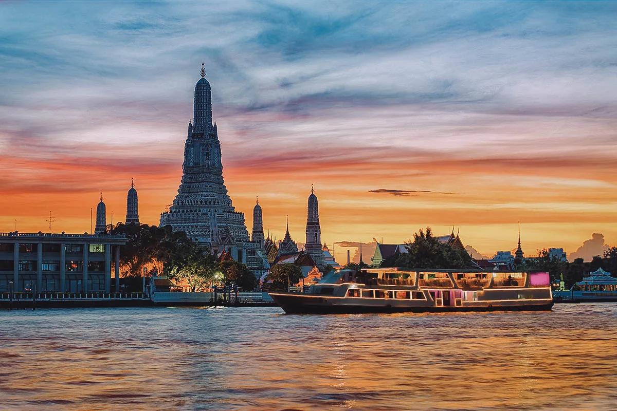 Chao Phraya River cruise in Bangkok, Thailand