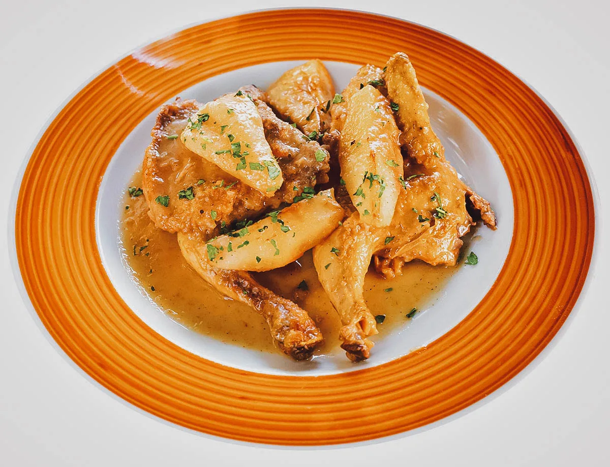 Bolivian Food Picante de pollo, a Bolivian chicken dish