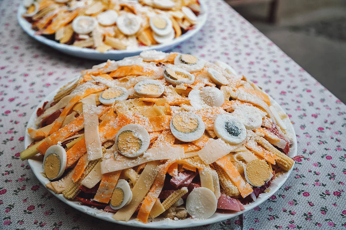 Fiambre, a popular holiday food in Guatemala