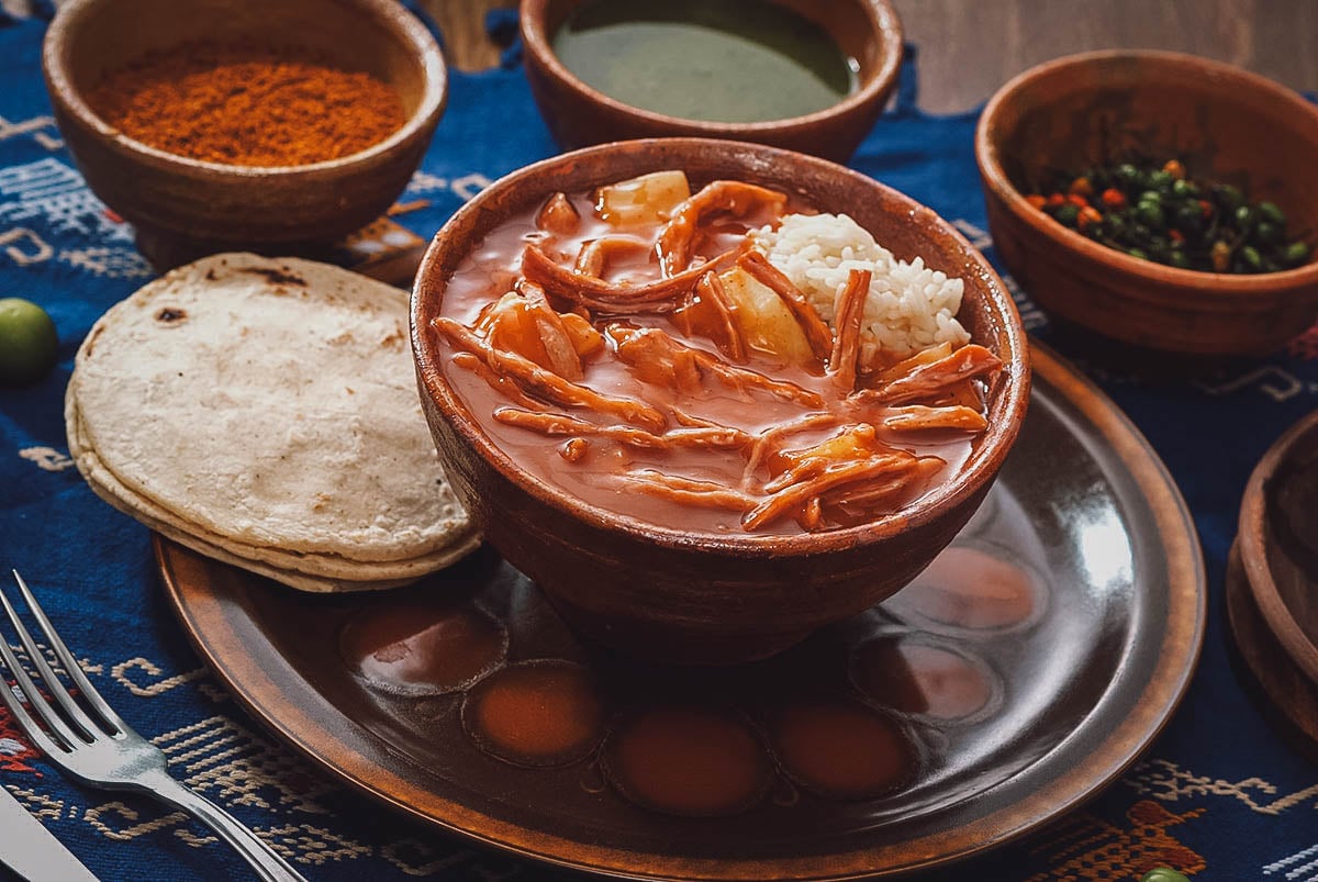 Hilachas or Guatemalan shredded beef stew