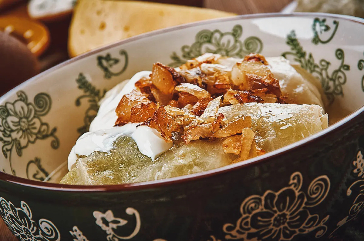 Lithuanian Food Bowl of balandeliai