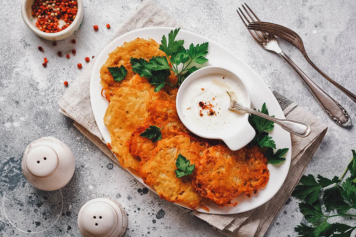 Lithuanian Food Bulviniai Blynai
