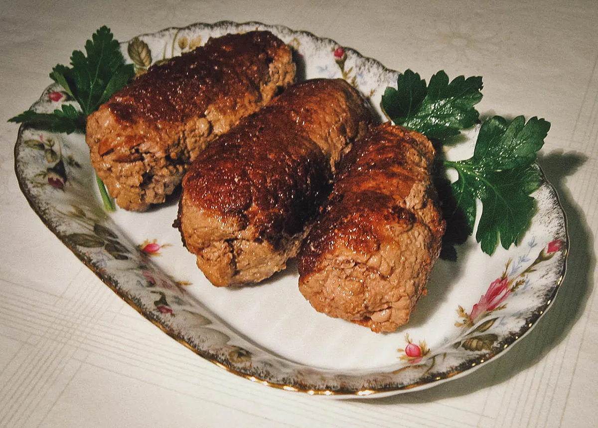 Lithuanian Food Zrazy