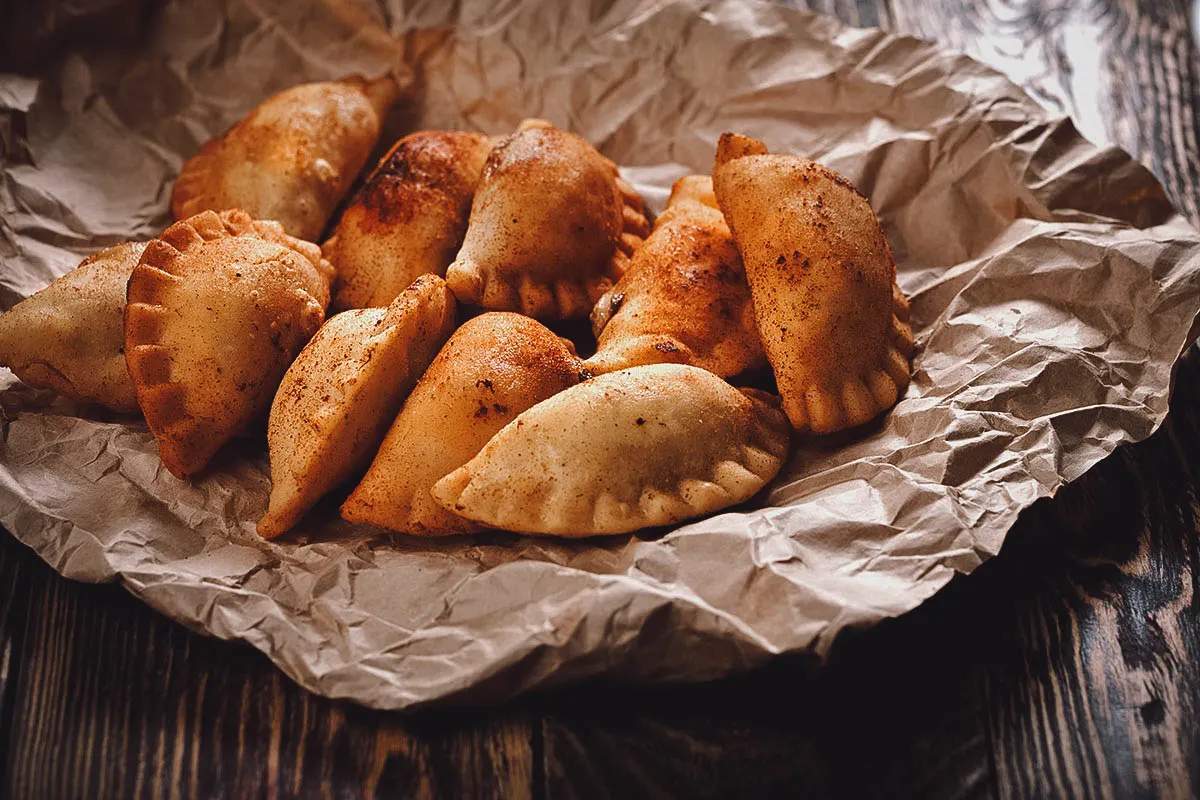 Argentinian Food Group of empanadas, an Argentinian national dish