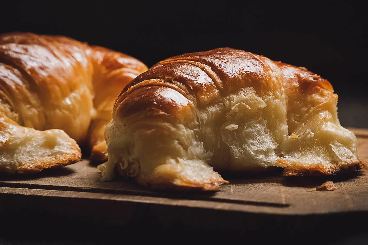 Argentinian Food Pair of medialunas, an Argentinian croissant