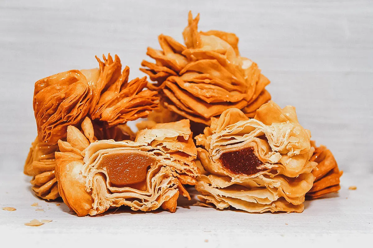 Argentinian Food Pastelitos de Batata, a puff pastry snack popular in Buenos Aires
