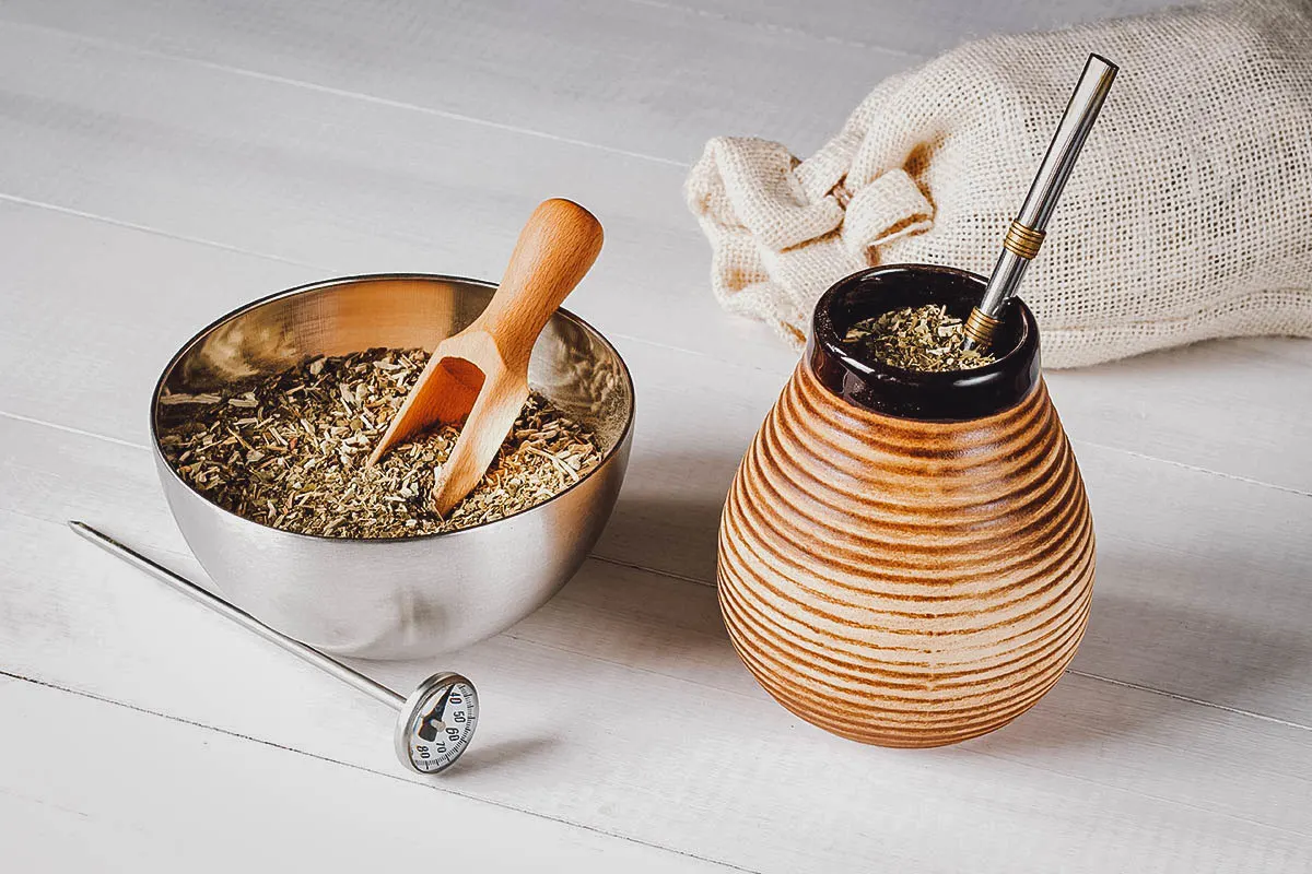 Argentinian Food Yerba mate, a popular herbal tea in Argentina