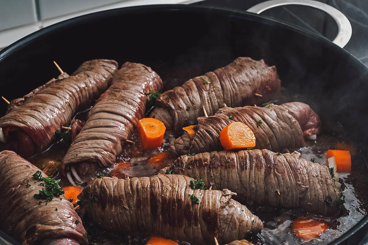 Niños envueltos with steak, one of the most popular Chilean foods among children