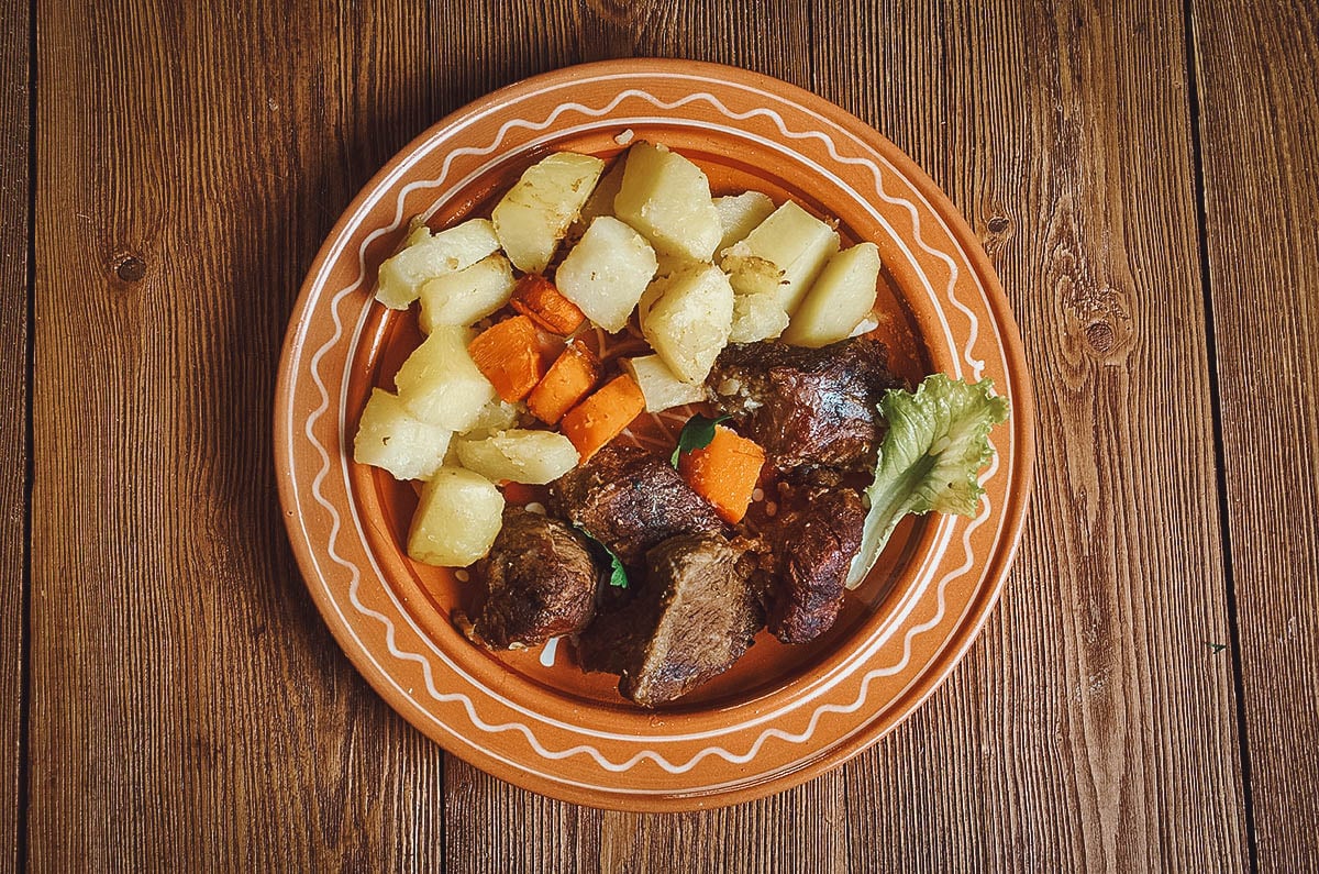 Boodog, a Mongolian meat dish cooked in the animal's skin