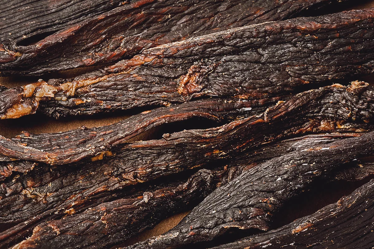 Closeup of borts, Mongolian jerky