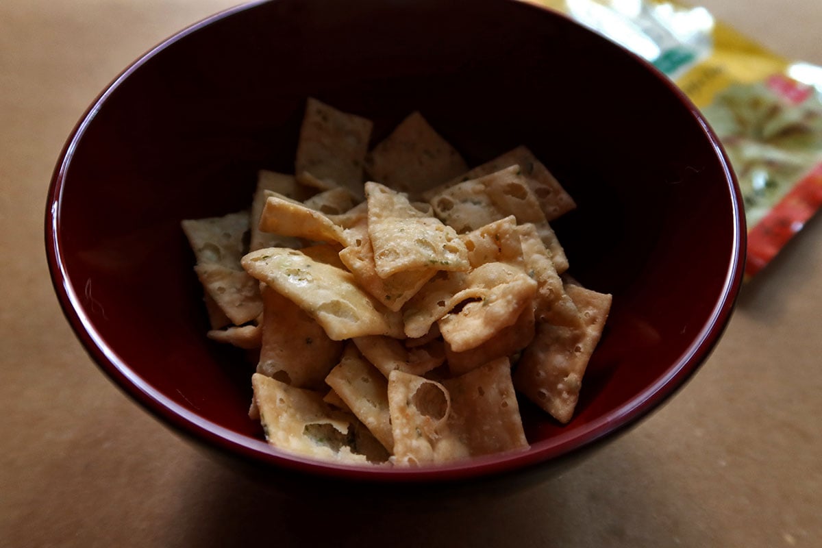 Owan bowl with mini salted tofu chips from Sakuraco