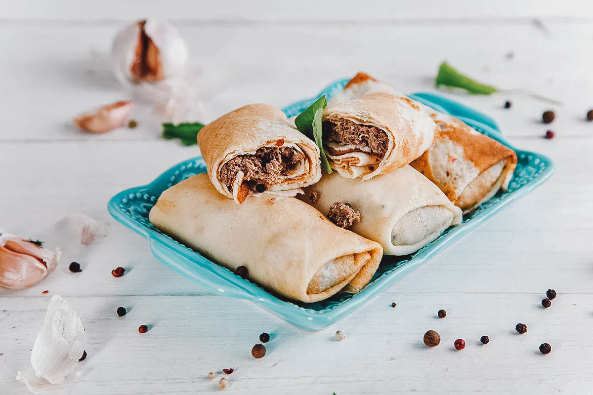 Ukrainian Food Rolled mlyntsi