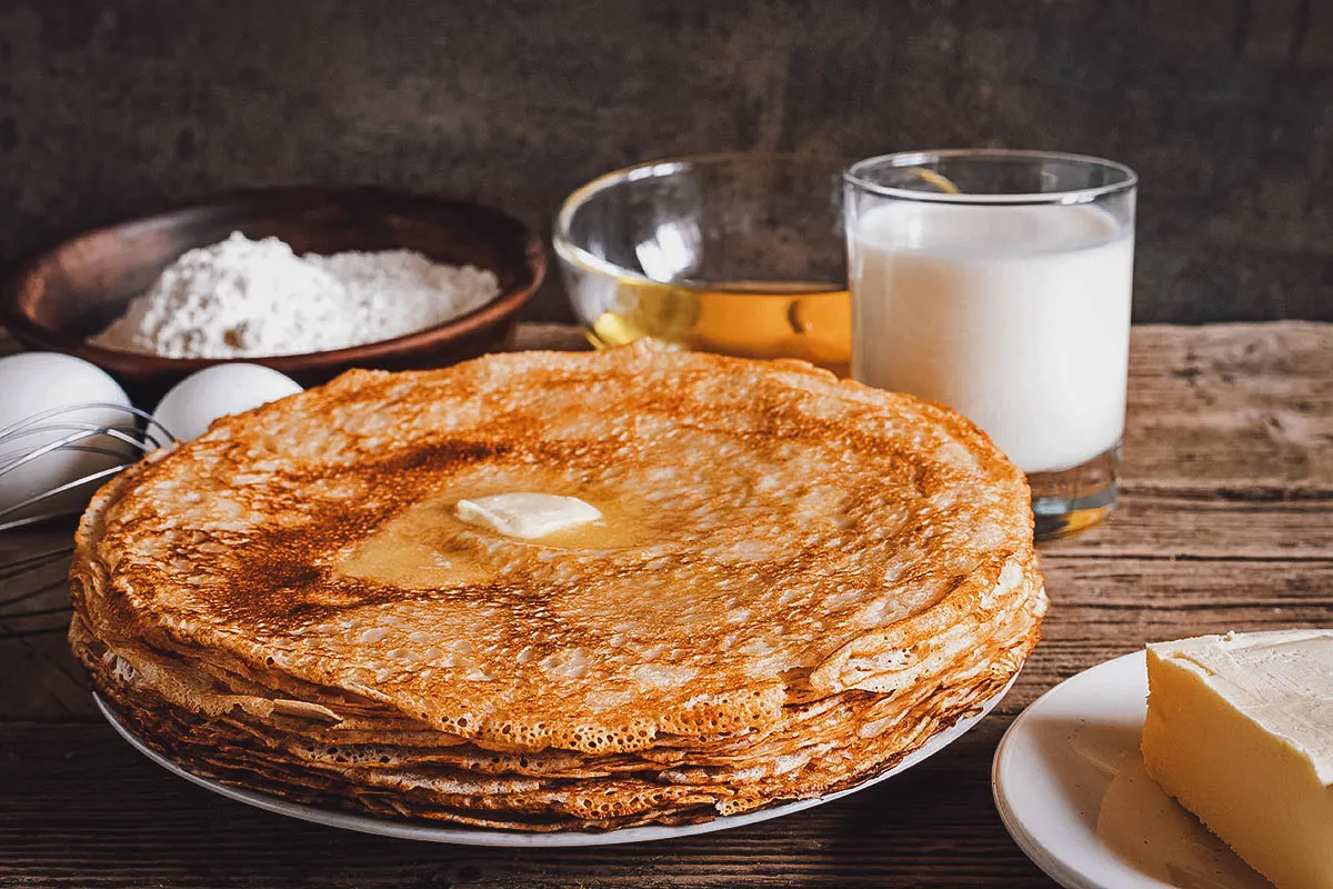 Ukrainian Food Stack of mlyntsi