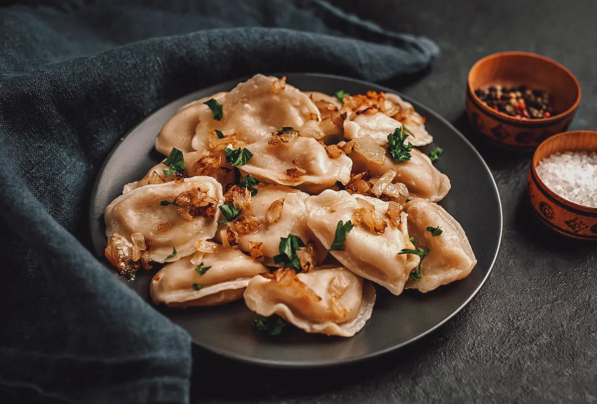 Ukrainian Food Plate of varenyky