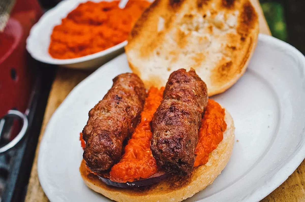 Croatian Food Cevapcici, Balkan meatballs