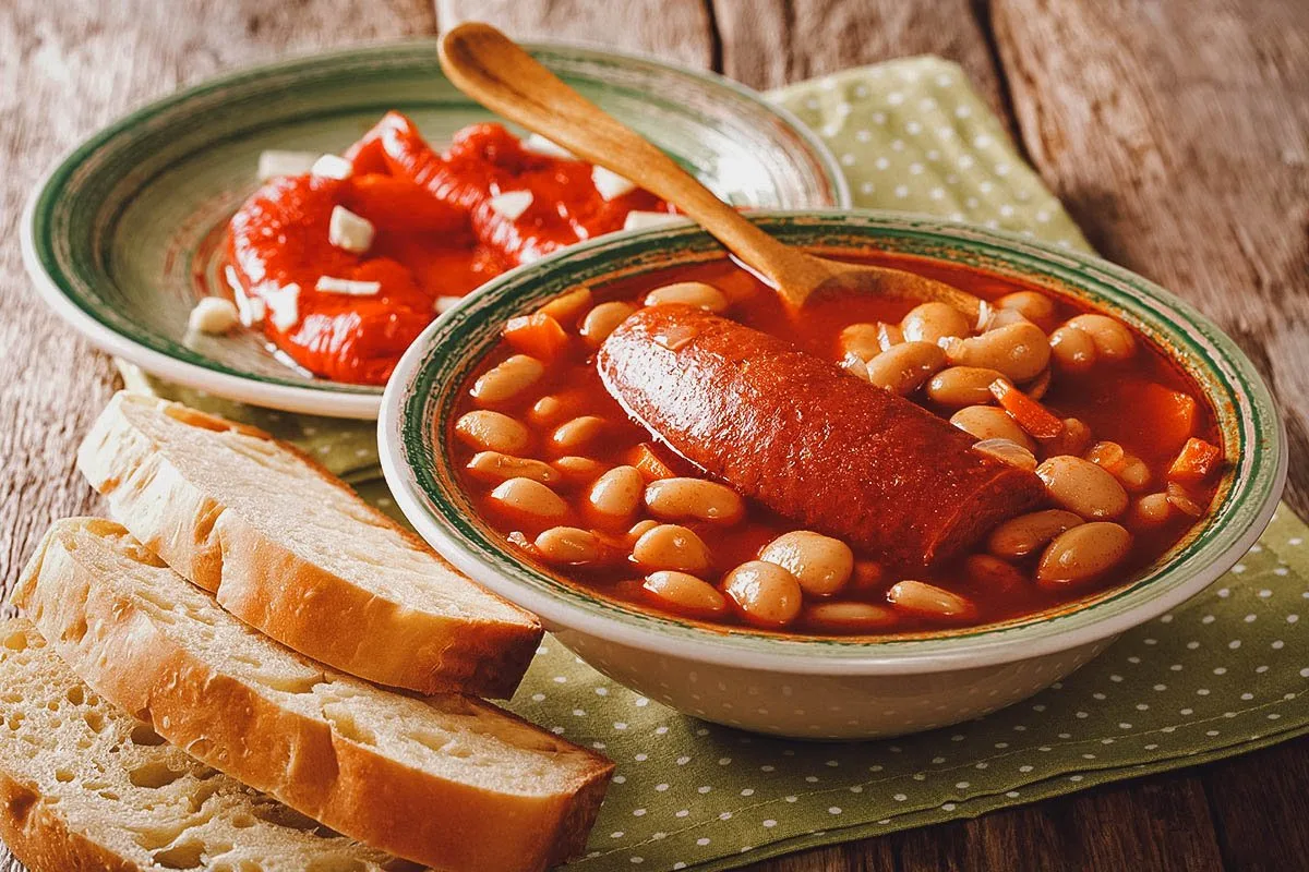 Croatian Food Grah, Croatian bean soup with smoked sausages