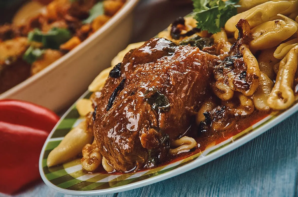 Croatian Food Pasticada, a popular stewed beef dish from Dalmatia