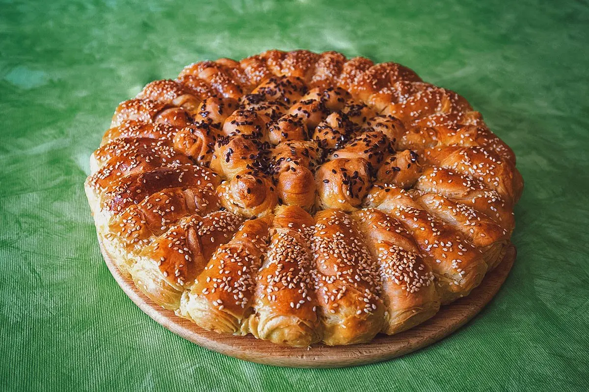 Croatian Food Pogaca, Croatian stuffed bread
