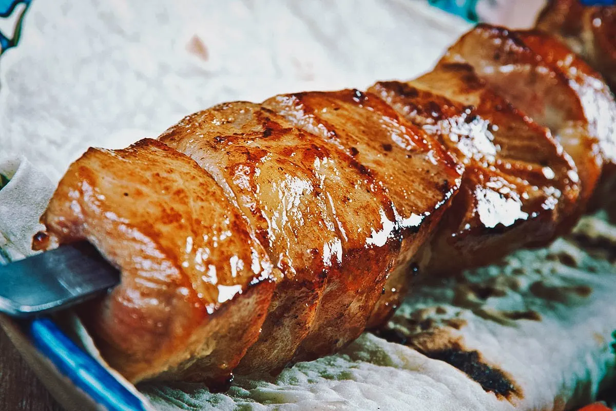 Croatian Food Sestinska pecenica, Croatian skewered and grilled pork