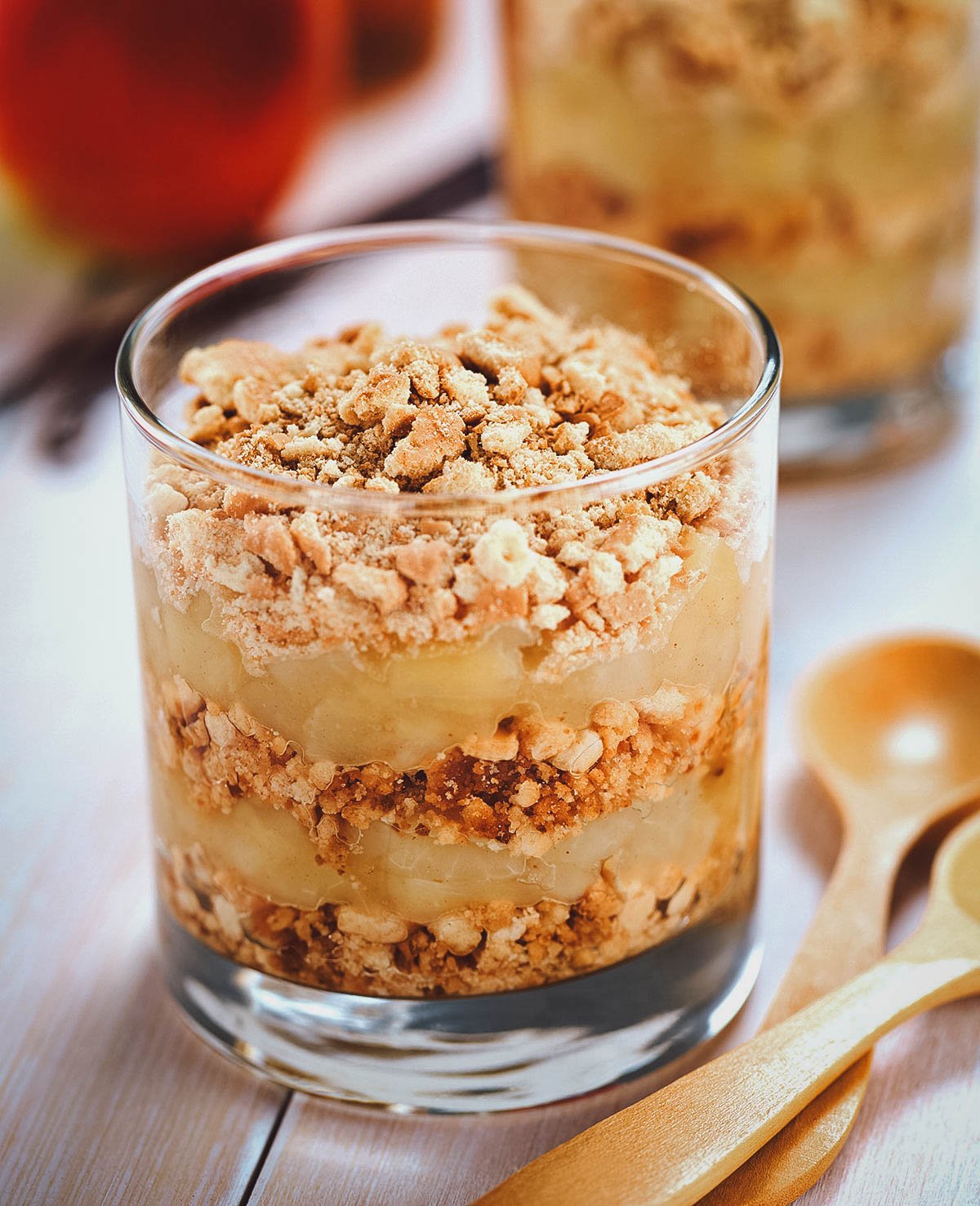 Æblekage, a Danish apple pie that looks like a trifle