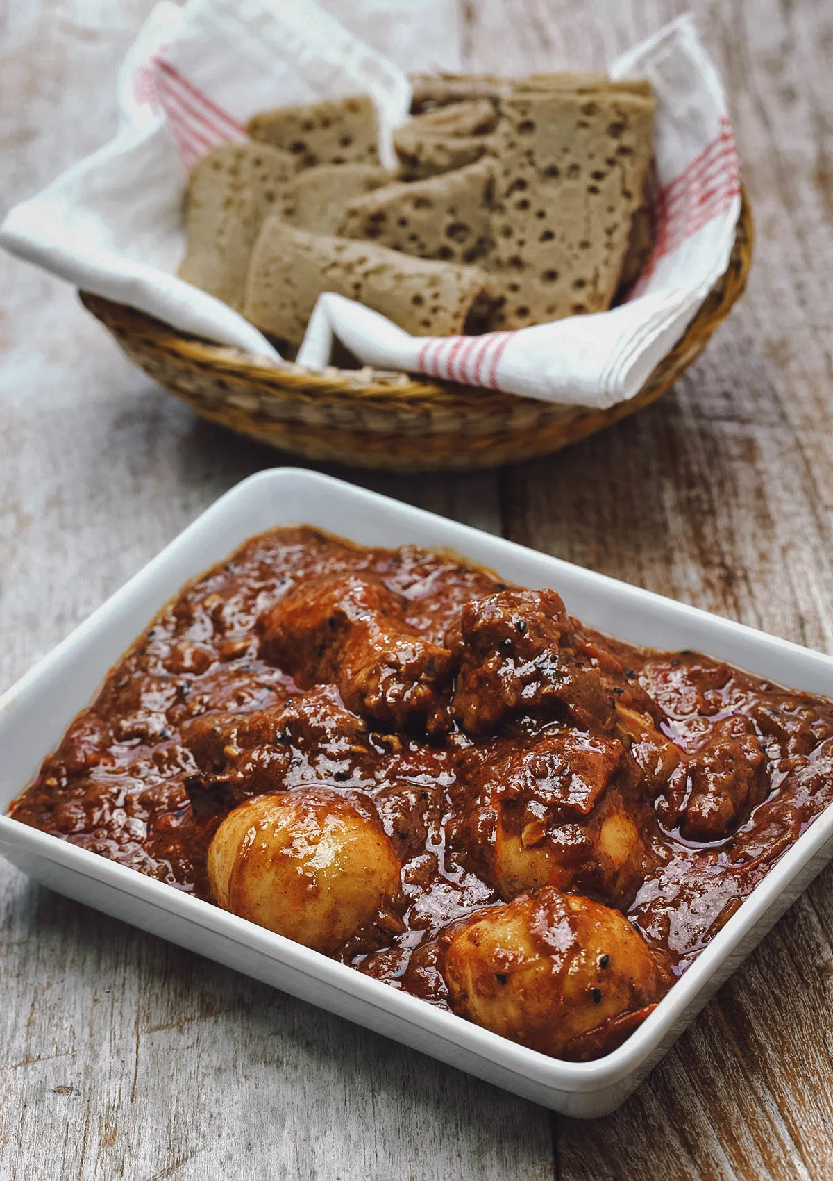Ethiopian Food Doro wat, a popular chicken stew in Ethiopia