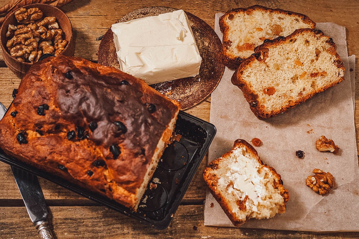 Barmbrack, a traditional Irish sweet bread
