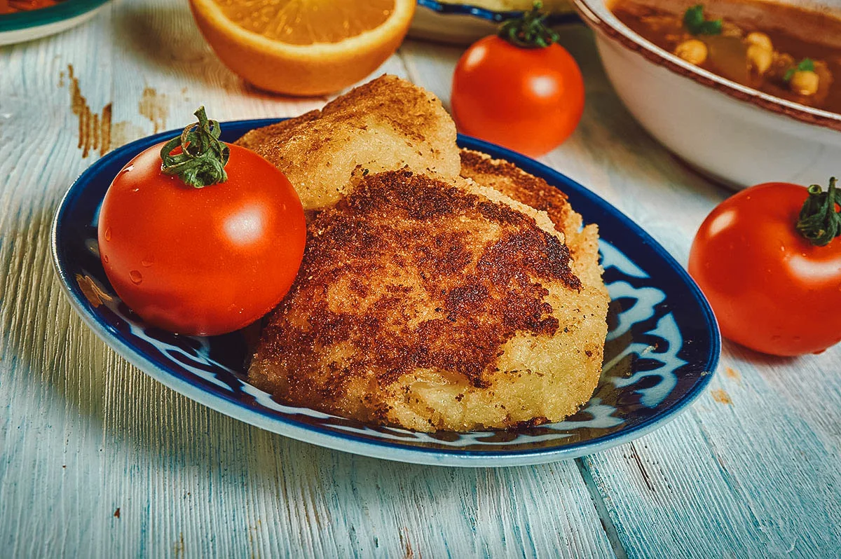 South African Food Maakouda, Moroccan potato fritters