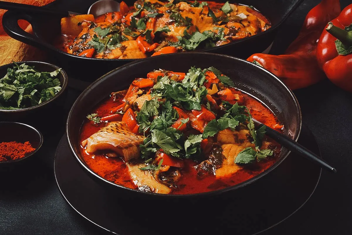 Fish chermoula marinade, a classic blend of Moroccan flavors