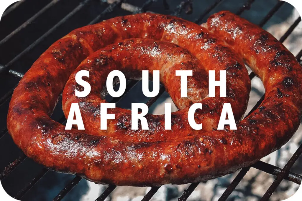 Boerewors on a grill