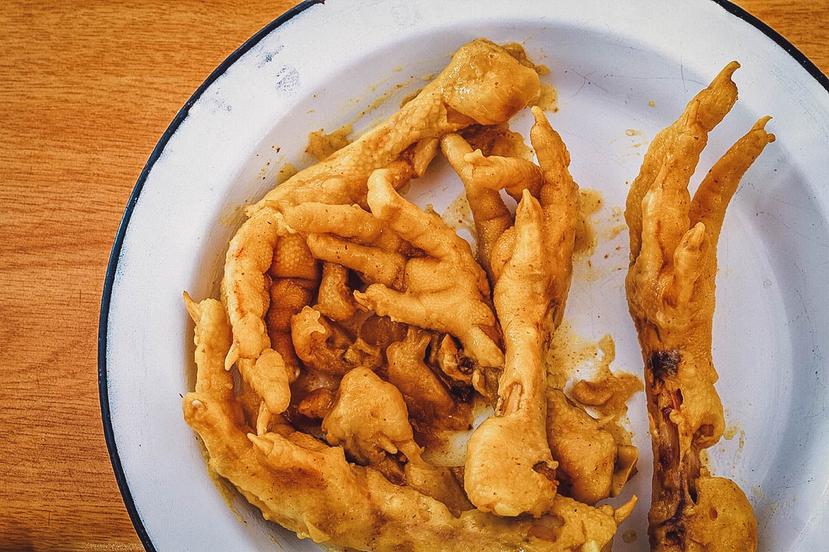 Amanqina, a stew of chicken feet