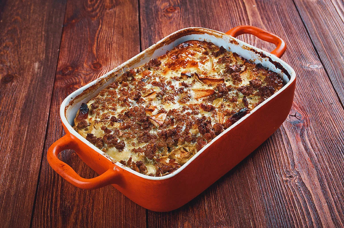 South African Food Bobotie, a national dish of South Africa